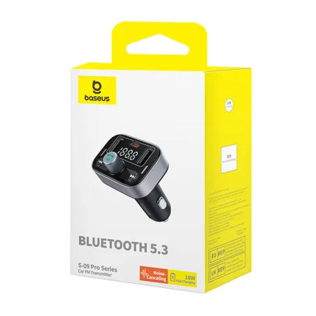 <![CDATA[FM Transmitter Baseus S-09 Pro, Bluetooth (black)]]>